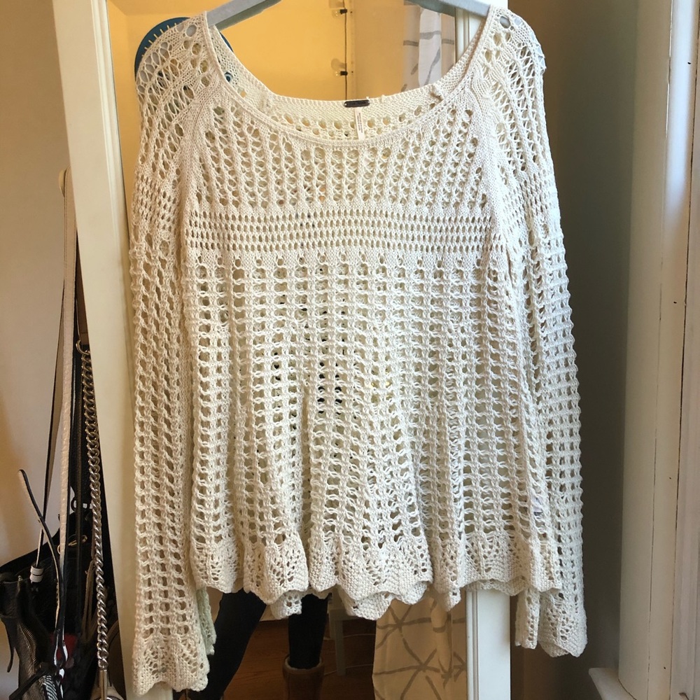 Free people crochet sweater
